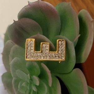 Anne Klein Letter E Brooch